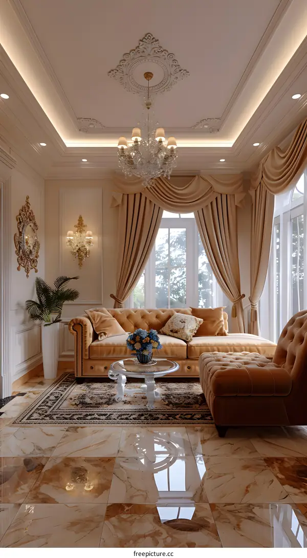 European style living room interior design