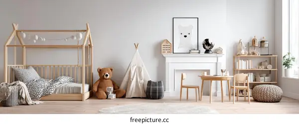 Cozy and Playful Childrens Room Interior Design