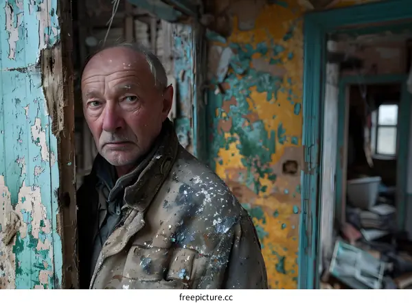 Portrait of a man in a doorway