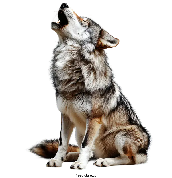 [Transparent Background PNG]Majestic Wolf in Profile