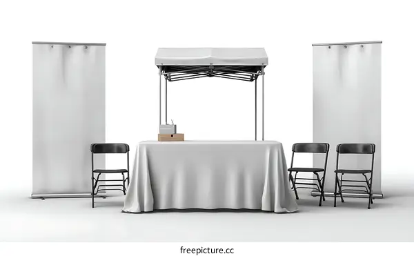 Blank Roll Up Banners and Outdoor Market Stall