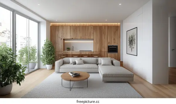 Modern Living Room Interior Design Illustration