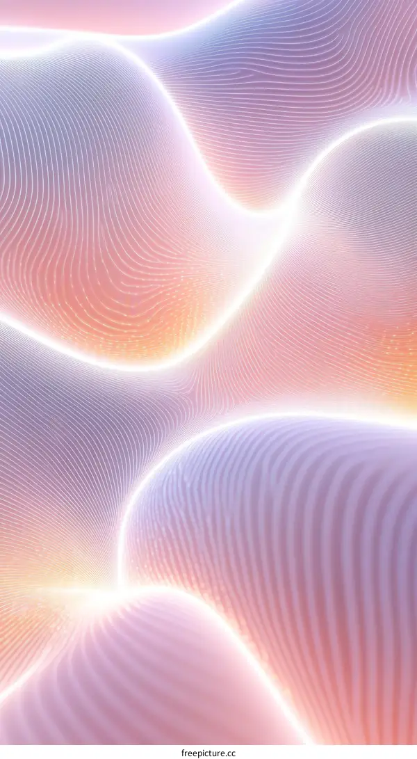 Abstract Waveform Design with Pastel Colors