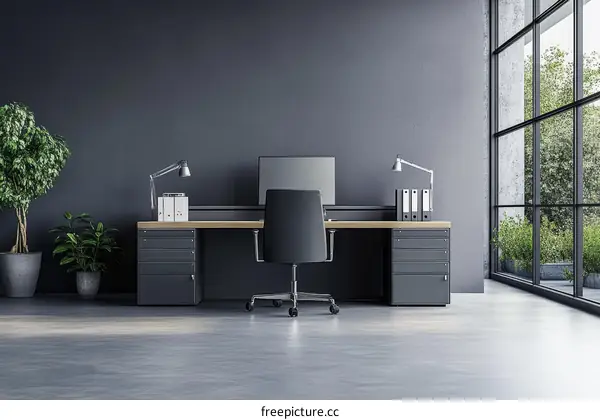 Modern Minimalist Office Workspace Design