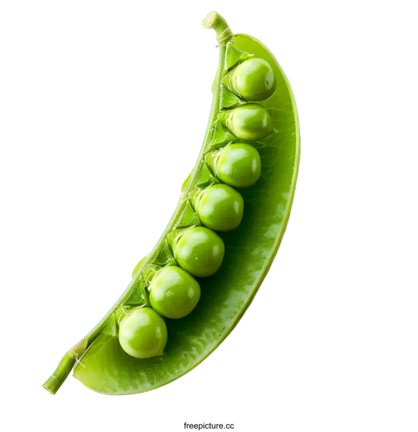 [Transparent Background PNG]Green Peas In A Pod On White Background