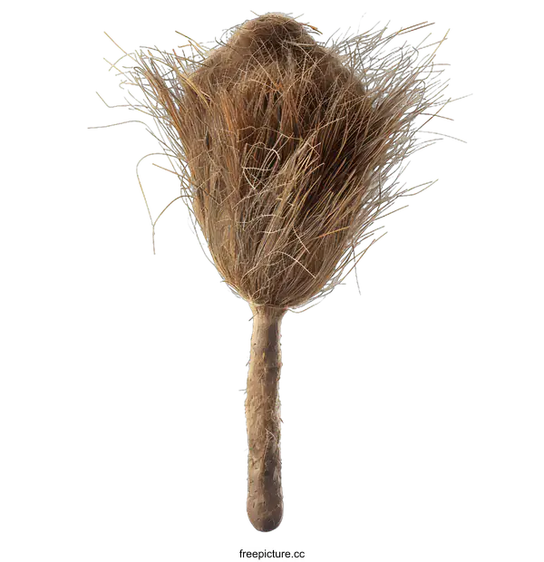 [Transparent Background PNG]Coconut Leaf Broom Isolated On White Background