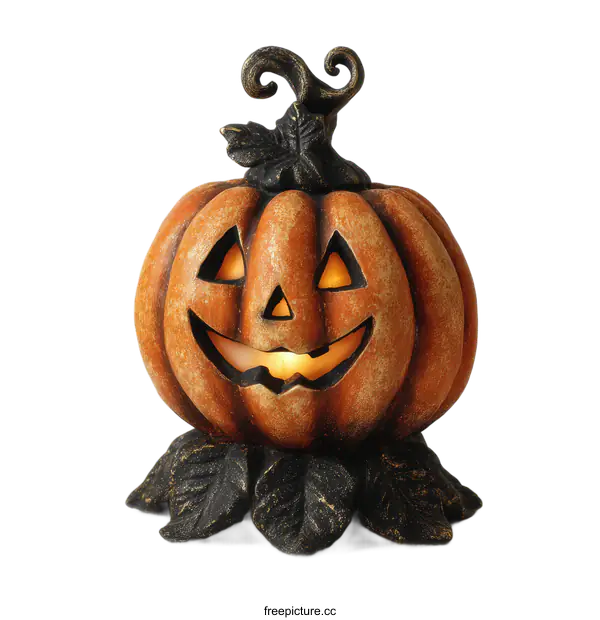 [Transparent Background PNG]Halloween Decorative Pumpkin with Light