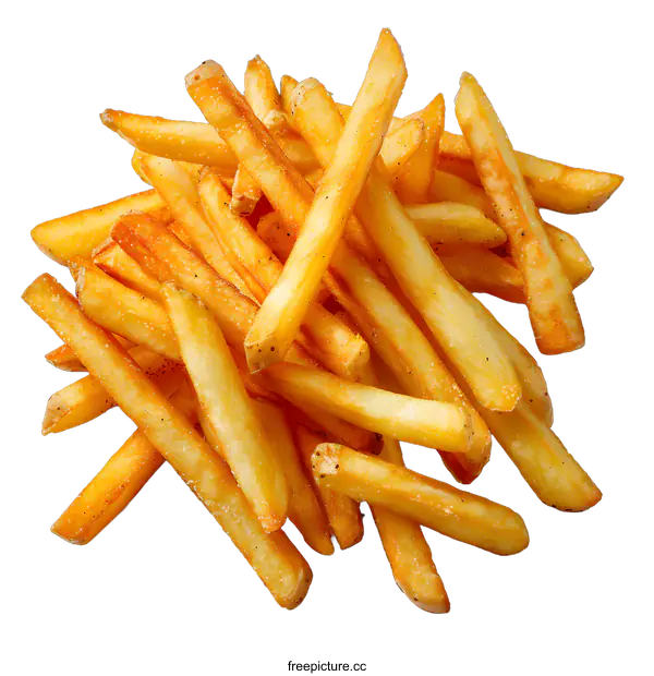 [Transparent Background PNG]A Pile of Delicious French Fries