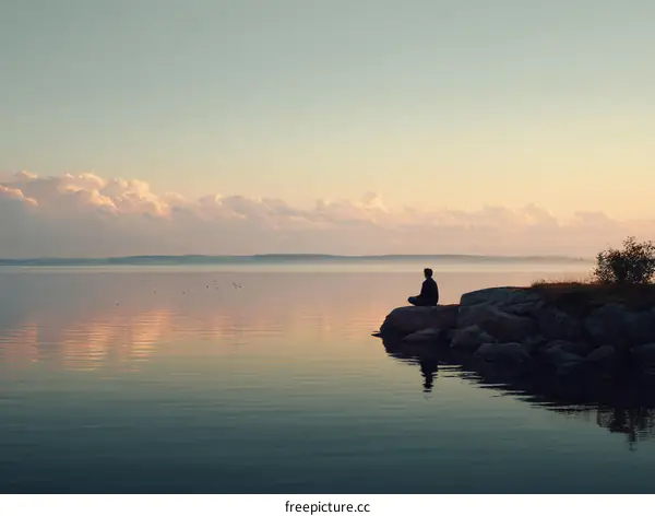 Peaceful Sunrise Meditation by the Lake