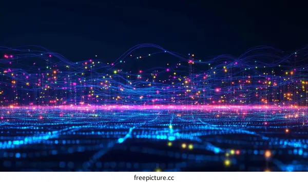 Abstract Digital Cityscape Visualization