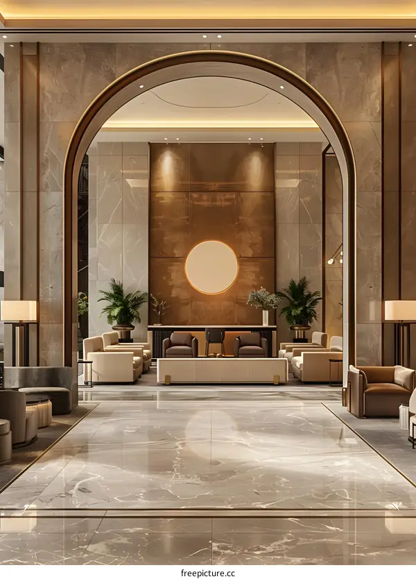 Elegant Hotel Lobby Interior Design