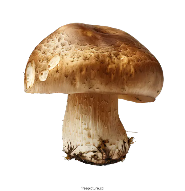 [Transparent Background PNG]Brown Edible Mushroom Isolated On White Background