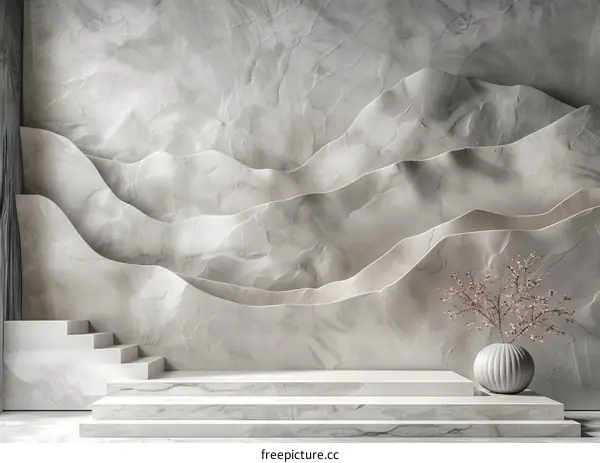 Modern Minimalist Grey Stone Wall Decor