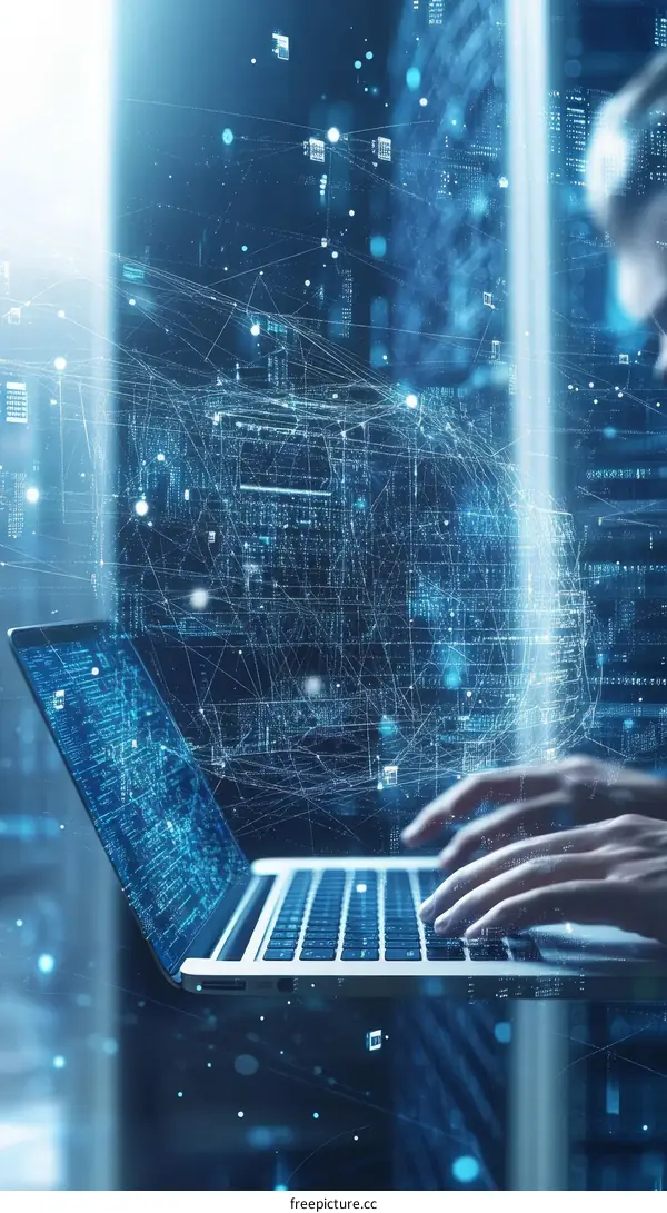 Digital Network Connectivity on Laptop