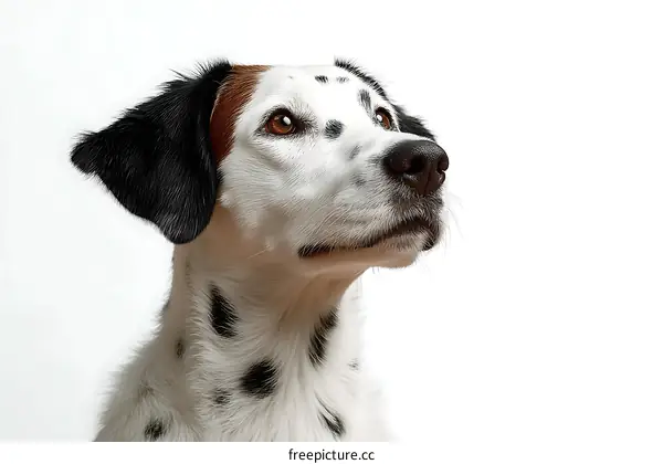 Close-up Portrait of a Dalmatian Dog