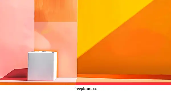 Product Mockup With Colorful Background and Minimalist Style