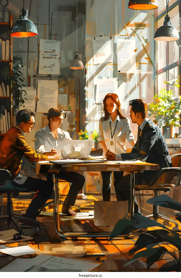 Business meeting in a modern office