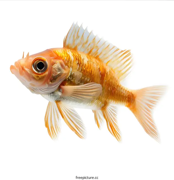 A 3D rendering of a goldfish