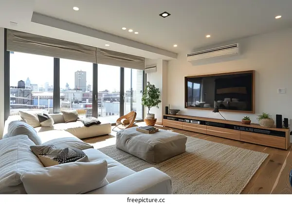 Bright and Airy Living Room With Modern Furnishings