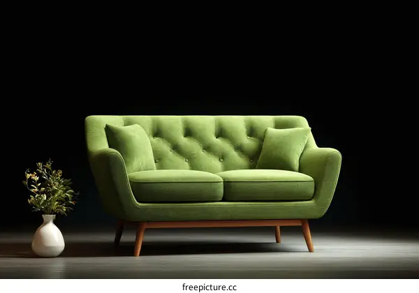 Elegant Green Sofa in Modern Style