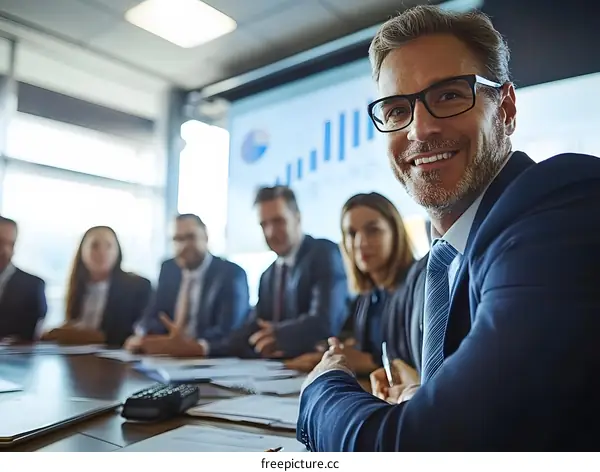 Business Meeting Confident Leader
