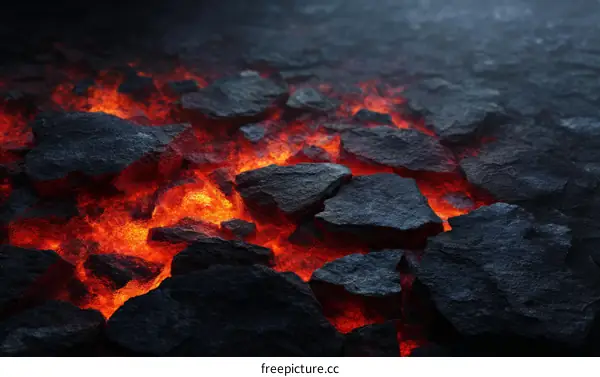 Lava Flow Rocks Background Image