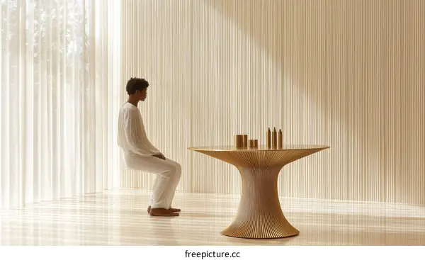 Modern Interior Design with a Person