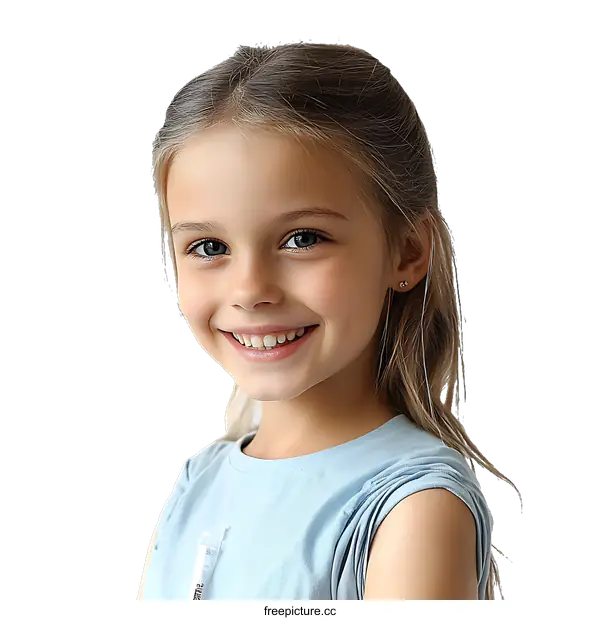 [Transparent Background PNG]Portrait of a Smiling Young Girl