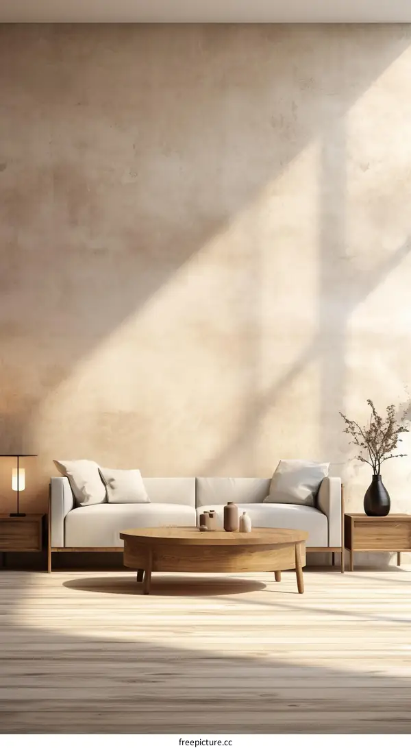 Bright and Airy Living Room With Nature's Texture