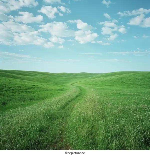 Serene Green Hillside Landscape
