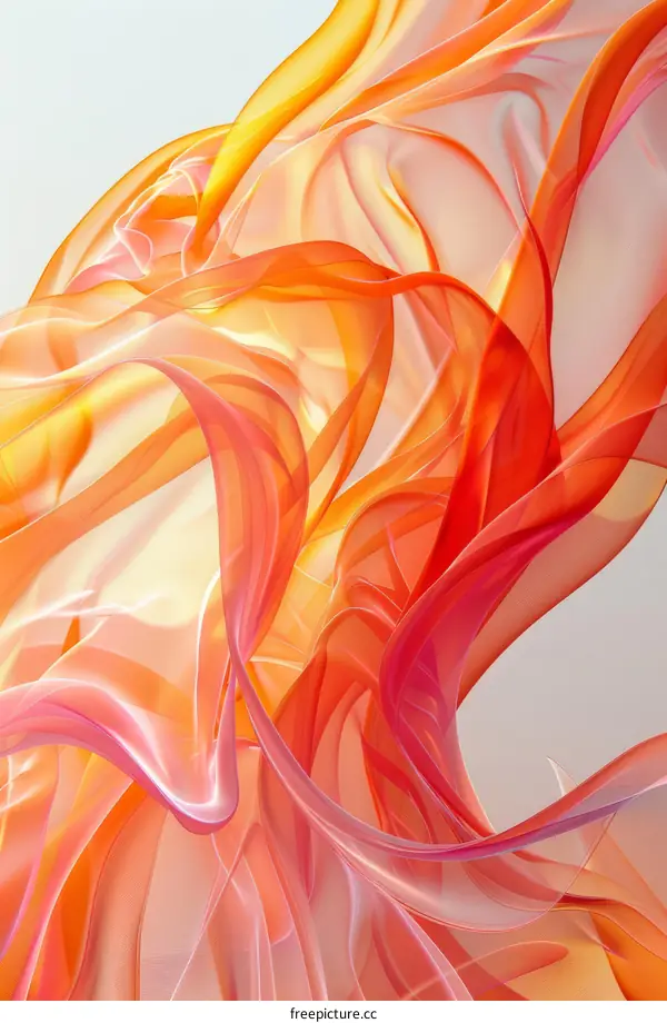 Colorful abstract painting with flowing shapes