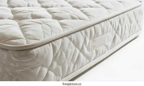Comfortable White Mattress with Quilted Top for Restful Sleep