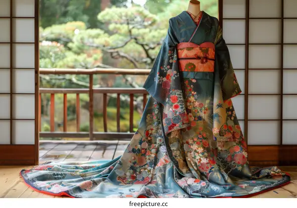 Elegant Japanese Bride in a Traditional Kimono