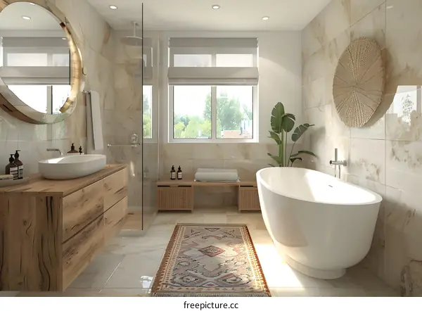 Bathroom Interior Design with Modern Fixtures and Stylish Decor