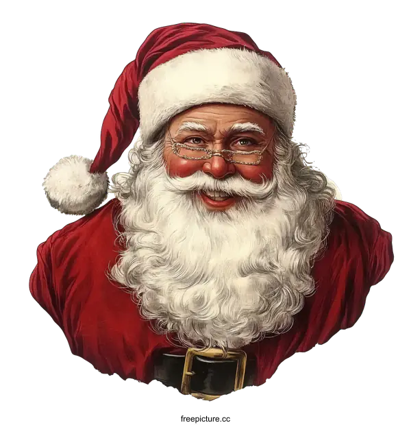 [Transparent Background PNG]Santa Claus Portrait Illustration