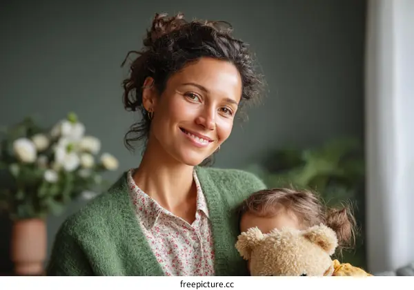 Mother and Daughter Bonding Moment