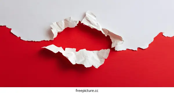 Torn Paper with Red Background Creative Design