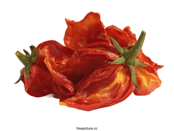 [Transparent Background PNG]Dried Tomatoes Close Up on White Background