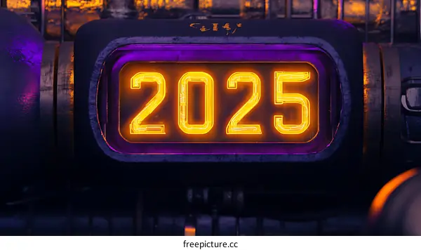 Neon Light Display of 2025 Futuristic Design