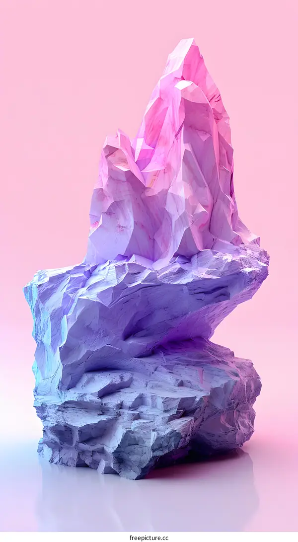 3D rendering of a crystal