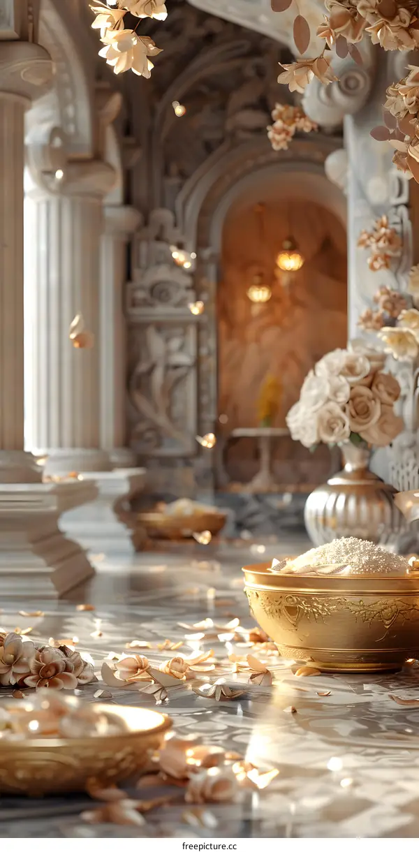 Magnificent Interior of a Grand Hall