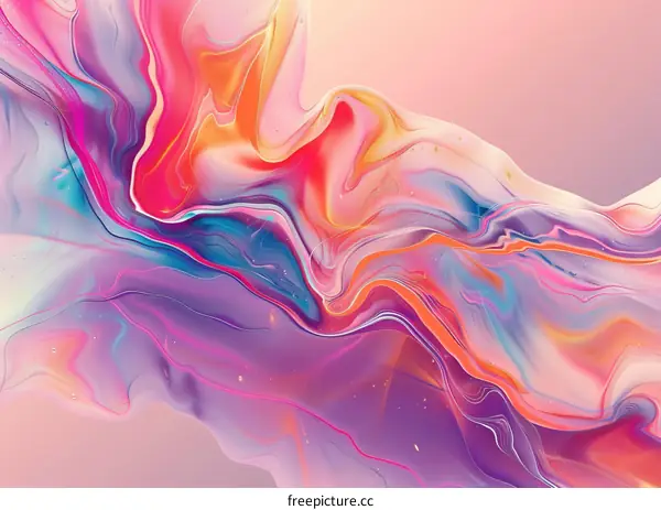 Abstract Vibrant Liquid Flow