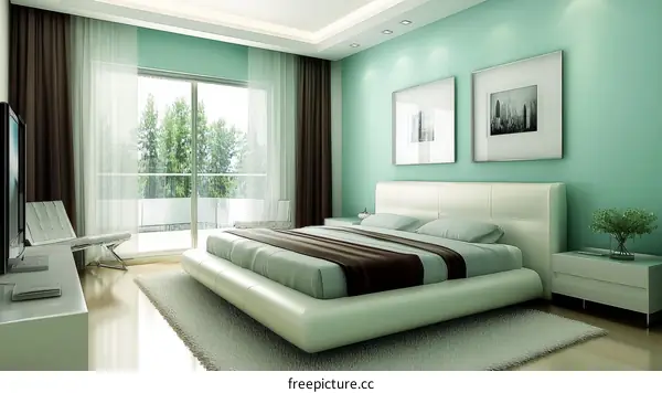 Modern Bedroom Interior Design Illustration