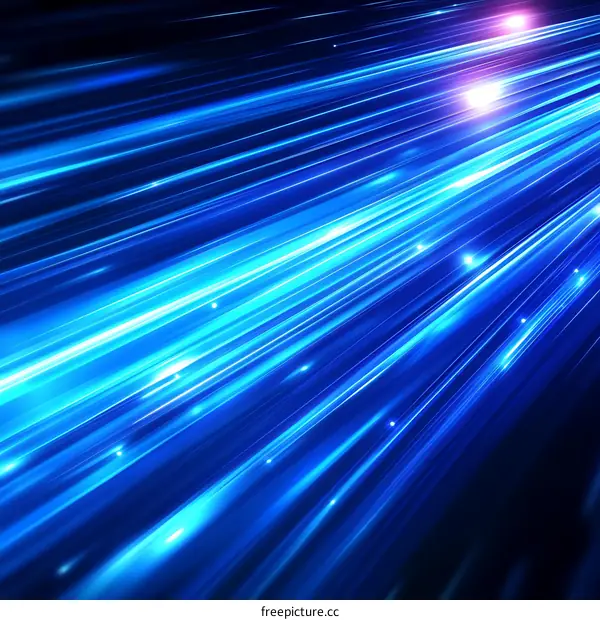 Abstract Blue Light Rays Illustration
