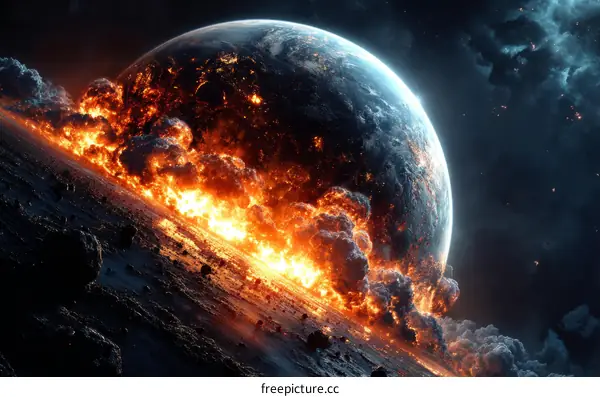 Planet Earths Destruction in Space Disaster