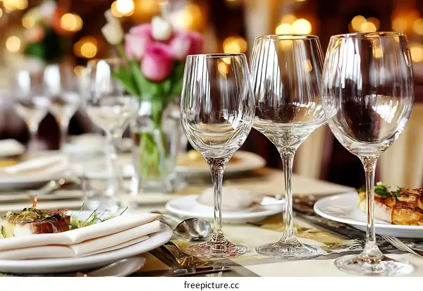 Elegant Table Setting for a Formal Dining Experience
