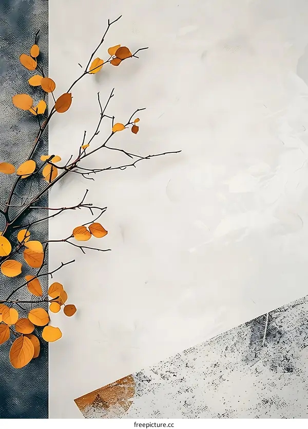 Autumn Leaves on a White Background