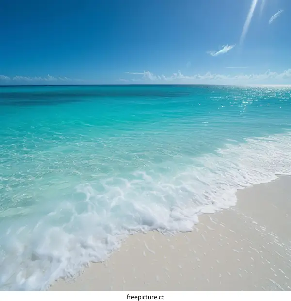 Beautiful beach with white sand and turquoise water
