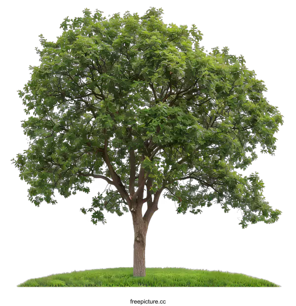 [Transparent Background PNG]Green Tree Isolated on White Background