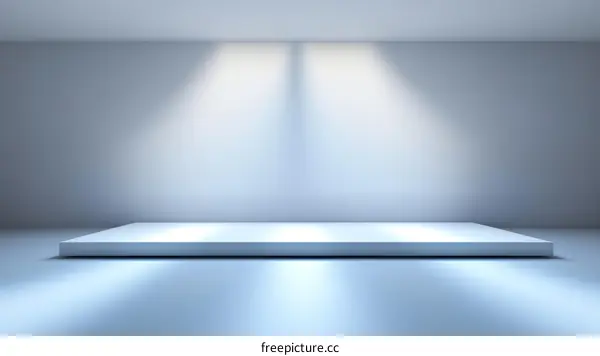 Empty Stage in a Modern Minimalist Space